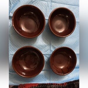 mar-crest old fashioned stoneware oven proof, (4) salad, soup, cereal bowls